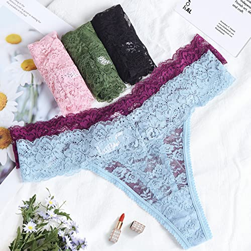 Riozz Women's Lace Cheeky Panties 5-Pack