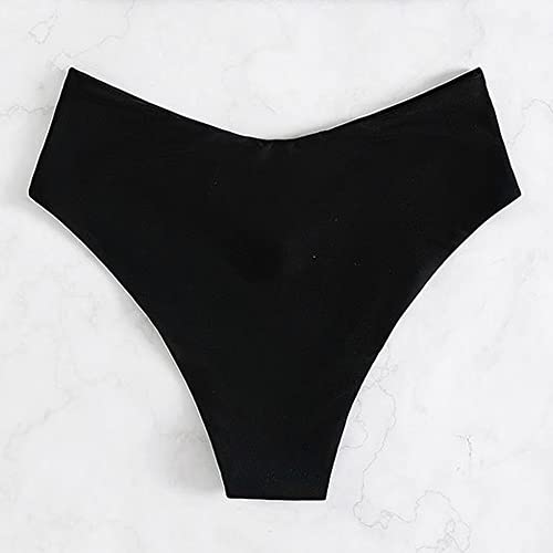 YELAIVP Women's V Cut Black High Waist Bikini