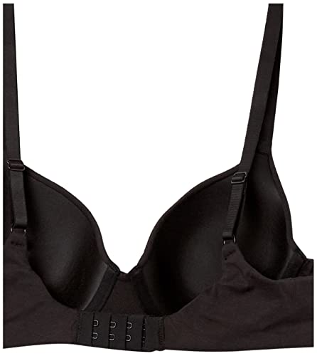 Amazon Essentials Women's Underwire T-Shirt Bra, Pack of 2, Black/Grey Heather, 32C