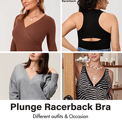 DELIMIRA Women's Racerback Front Closure Plus Size Seamless Comfort Underwire Bra Mauve Shadows 42C