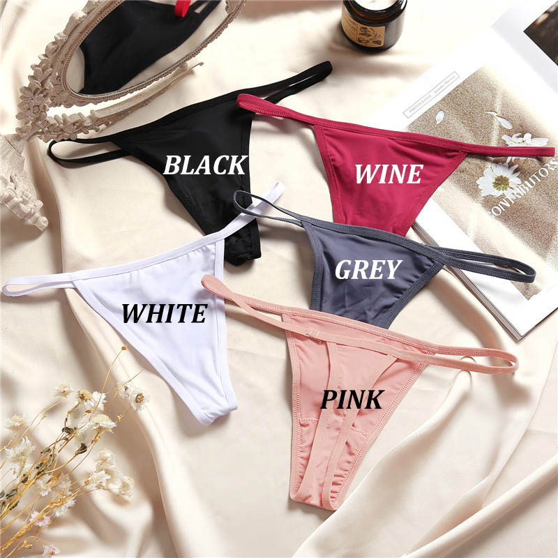 5 Pcs Sexy Women's Low Waist Cotton G-String