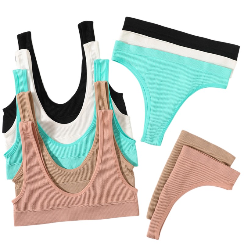 Seamless Bra and Thong Set | Wire Free