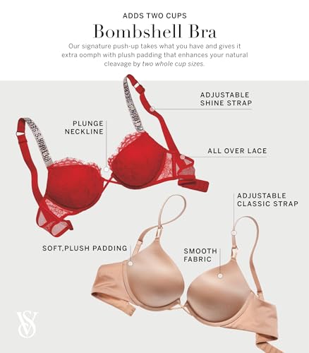 Bombshell Strap Push Up Plunge Bra