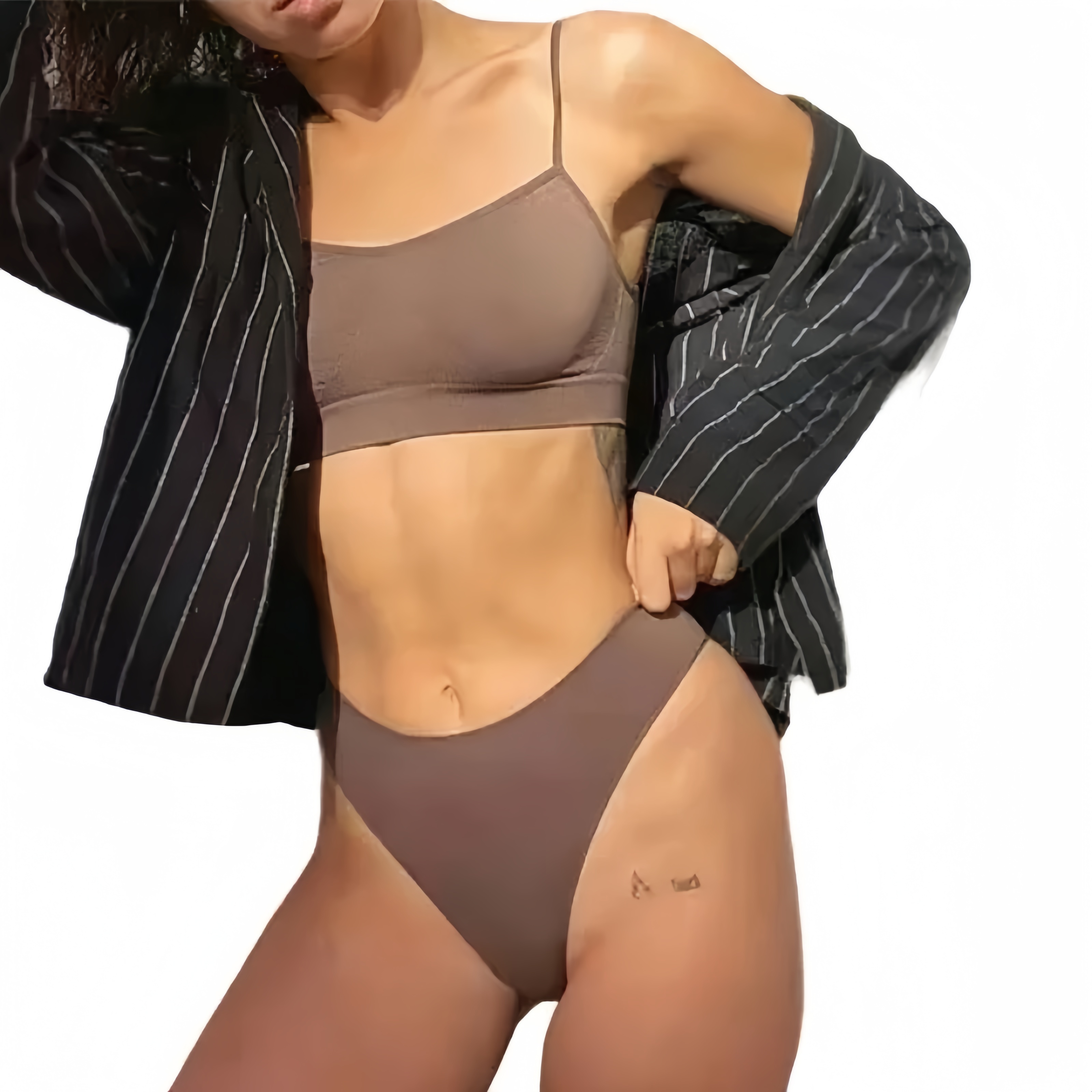 Seamless Wire-Free Bra Set with Thong Panties and Bralette