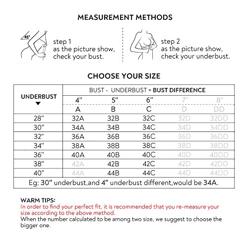 FallSweet Push Up T-shirt Bra Comfort Underwire Brassiere