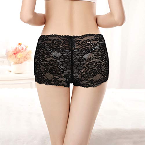 3-Pack Lace Boyshort Panties for Women in Regular & Plus Sizes
