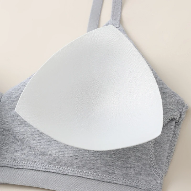 Comfortable Cotton Bra Set with Low Waist Thong