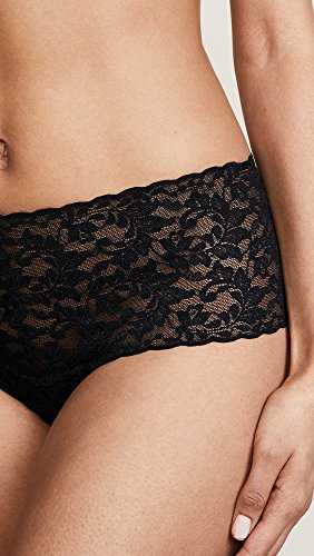 Black Lace Retro Thong by Hanky Panky, One Size