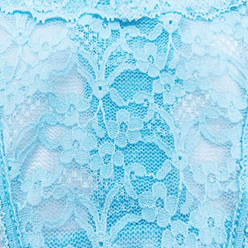 Lace Cotton Thongs Panties Assorted Colors 10-Pack