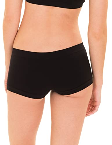 Kalon 6-Pack Women's Nylon Spandex Boyshort Panties - Basics