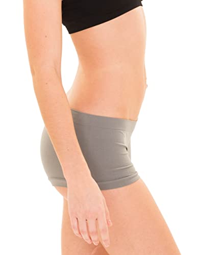 Kalon 6-Pack Women's Nylon Spandex Boyshort Panties - Basics