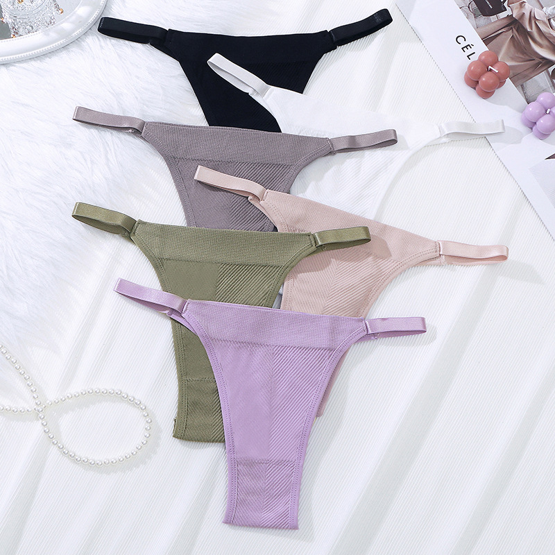 Women's Sexy G-String Bra Panties Crop Top Set