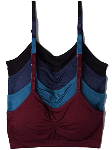 Kalon 4 Pack Comfort Bras with Removable Pads