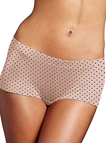 Maidenform Dream Microfiber Boyshorts in Shell/Black Dot