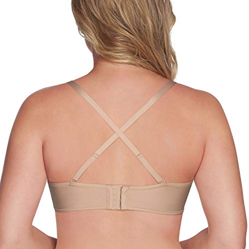 Vanity Fair Womens Beauty Back Smoothing Strapless Bra, 4-way Stretch Fabric, Lightly Lined Cups Up To H Bra, Rose Beige, 36C US