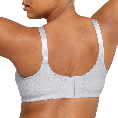 Bali Women's Double Support Cotton Stretch Wire-Free Bra, Heather Grey, 38D