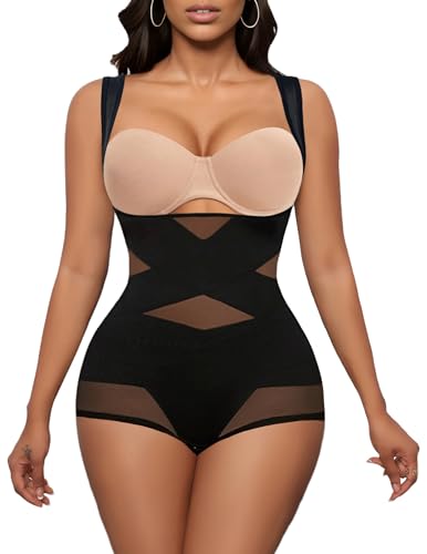 Avidlove Women's Black Tummy Control Bodysuit