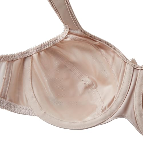 Bali Women's Satin Tracings Minimizer Underwire Bra, Black, 42G