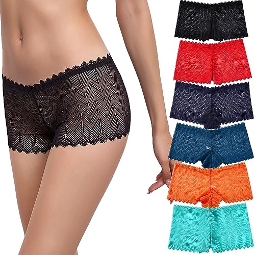 Wemoven Lace Boyshort Cheeky Panties Regular Plus Size