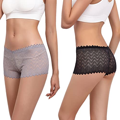 Wemoven Lace Boyshort Cheeky Panties Regular Plus Size