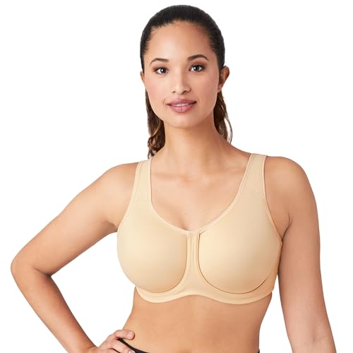Wacoal Women's Full Support Underwire Sport Bra, Sand, 38DD