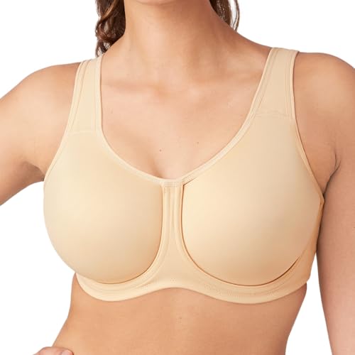 Wacoal Women's Full Support Underwire Sport Bra, Sand, 38DD