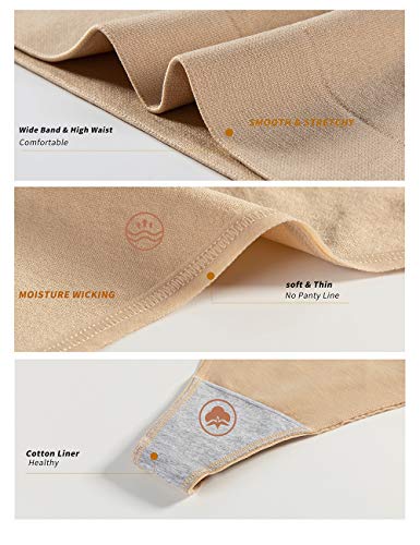 GRANKEE Women's Seamless Thong Underwear 6 Pack