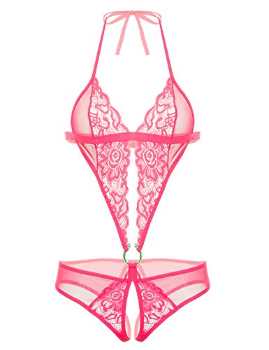 Avidlove Deep V Sexy Teddy (Rose Red)