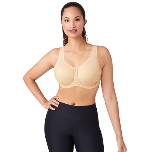Wacoal Women's Full Support Underwire Sport Bra, Sand, 38DD