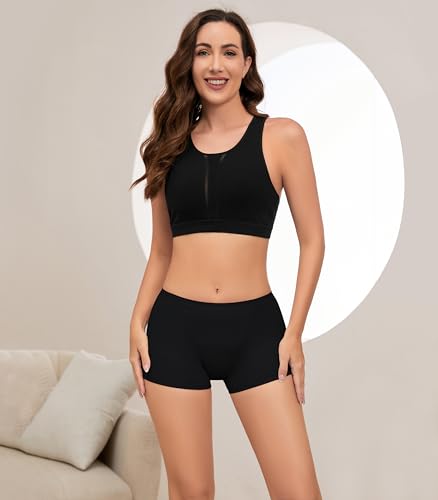 Leovqn Black Period Boyshorts for Women