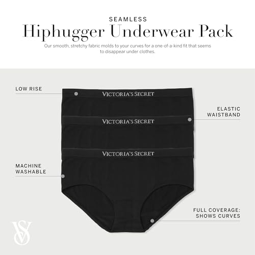 Seamless Hiphugger Panty Pack, Smooth Fabric, Black, 4 Pack