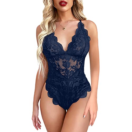 Hamefen Dream Love Snap Crotch Lace Bodysuit