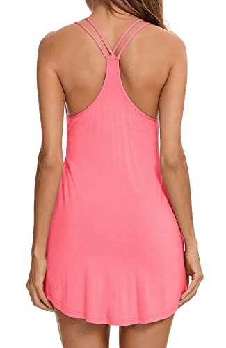 Watermelon Red V-Neck Chemise Nightgown XXL Lingerie