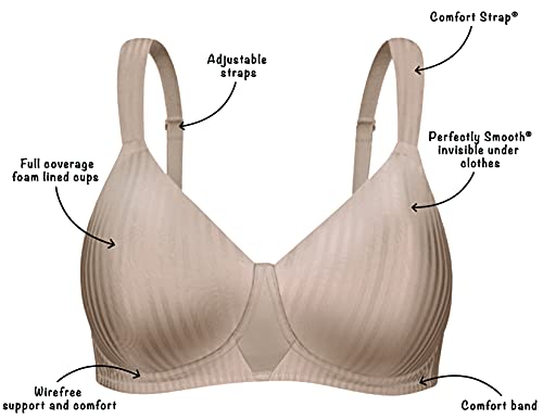 Playtex Women's Secrets All over Smoothing Full-Figure Wirefree Bra US4707
