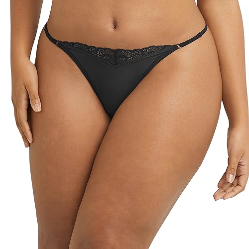 Maidenform Women's Adjustable String Thong Underwear, Multi-Way, 3-Pack