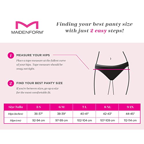 Maidenform Women's Adjustable String Thong Underwear, Multi-Way, 3-Pack