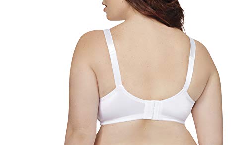 JUST MY SIZE womens Satin Stretch Wirefree Mj1960 Bras, White, 42DD US