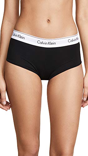 Calvin Klein Modern Cotton Boyshort Panty, Black, X-Small