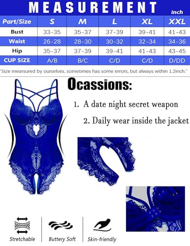 Floral Lace Harness Lingerie Bodysuit Teddy