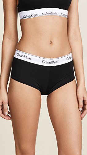 Calvin Klein Modern Cotton Boyshort Panty, Black, X-Small