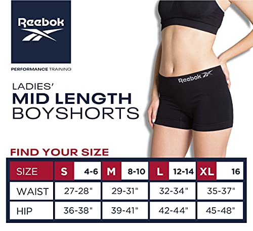 Reebok Women's 6 Pack Boy Shorts Panties