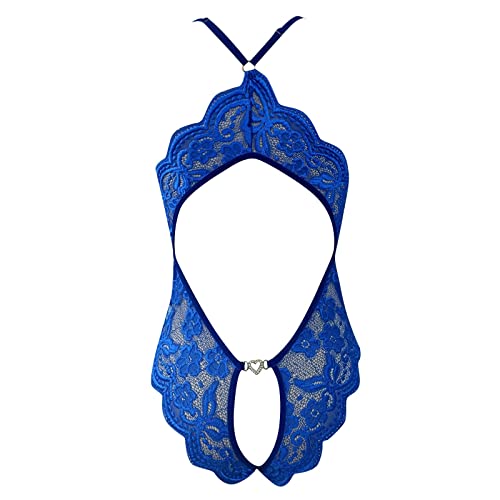 Strappy Lace V-Neck Bodysuit with Snap Crotch