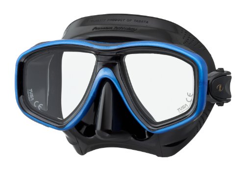 TUSA Scuba Diving CEOS Mask - Black/Fishtail Blue