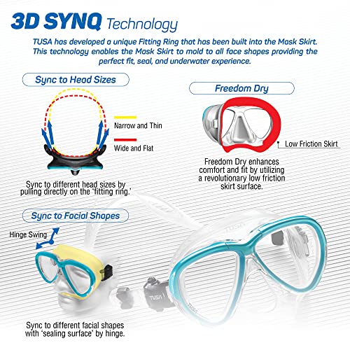 TUSA M-2004 Intega Scuba Diving Mask, Black/Black