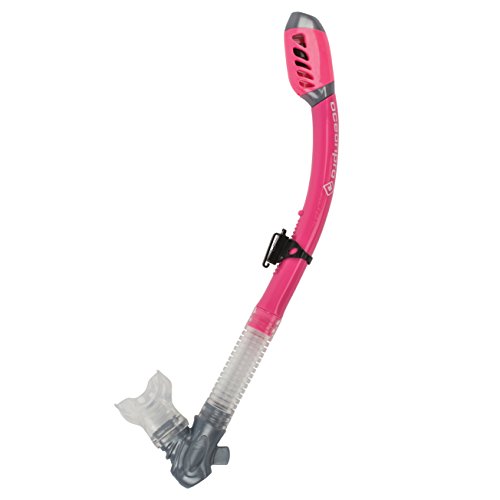 Oceanic Enzo Dry Snorkel with Whistle - Pink