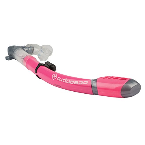 Oceanic Enzo Dry Snorkel with Whistle - Pink