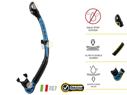 Cressi Alpha Ultra Dry Snorkel - Black/Silver