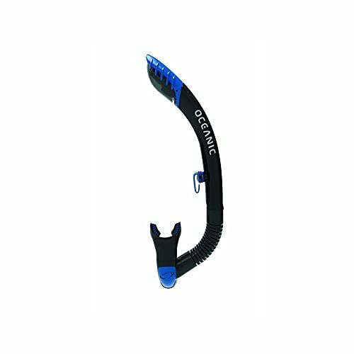 Black/Titanium Oceanic Ultra Dry 2 Snorkel for Diving