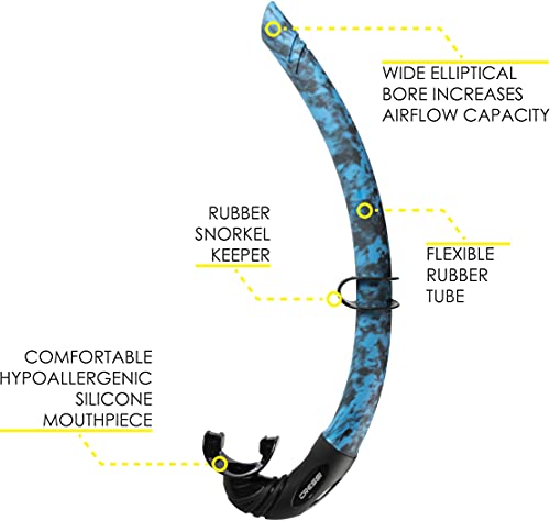 Cressi Freediving Snorkel Corsica, Hunter Edition - Scuba option