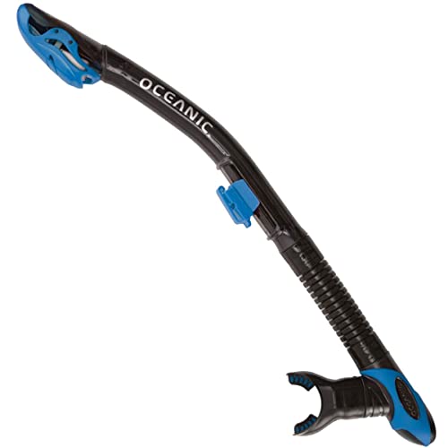 Black/Blue Oceanic Ultra Dry Snorkel for Scuba Diving